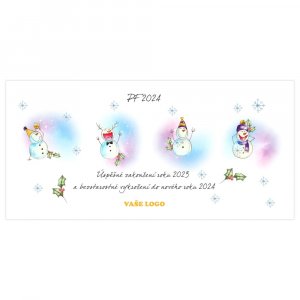 Novoročenka 555 - barevní sněhuláci